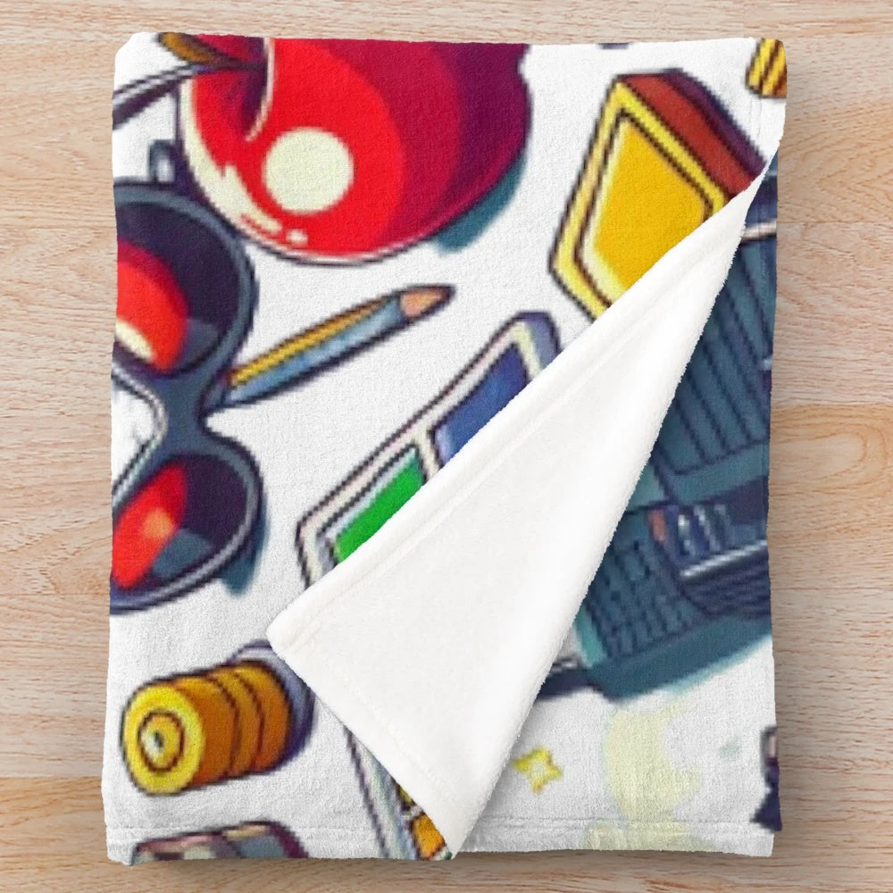 Cozy cinema log plush blanket for movie lovers