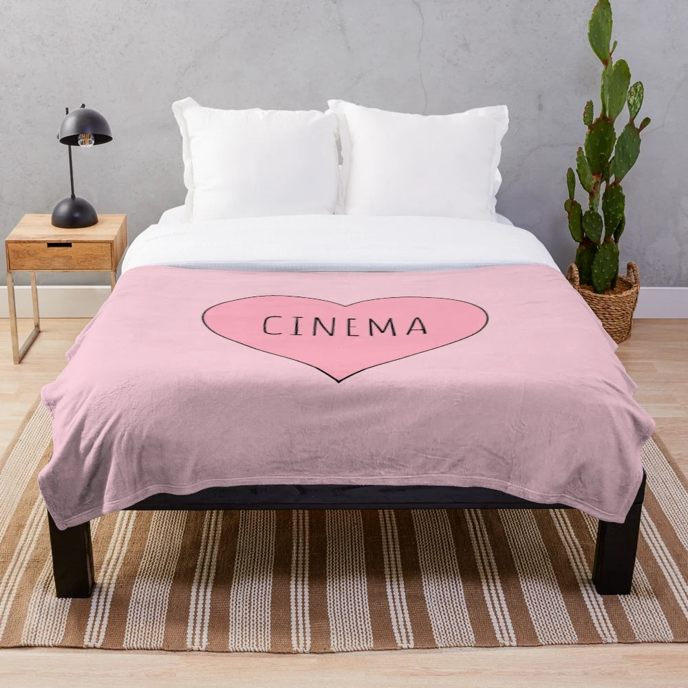 Cozy plush blanket featuring movie-themed design for cinema lovers