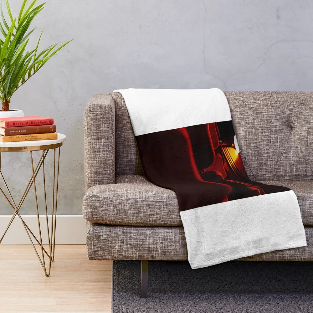 Plush cinema-themed blanket for movie enthusiasts
