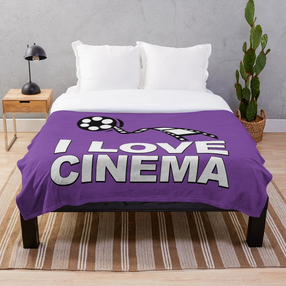 Cozy plush blanket for cinema enthusiasts