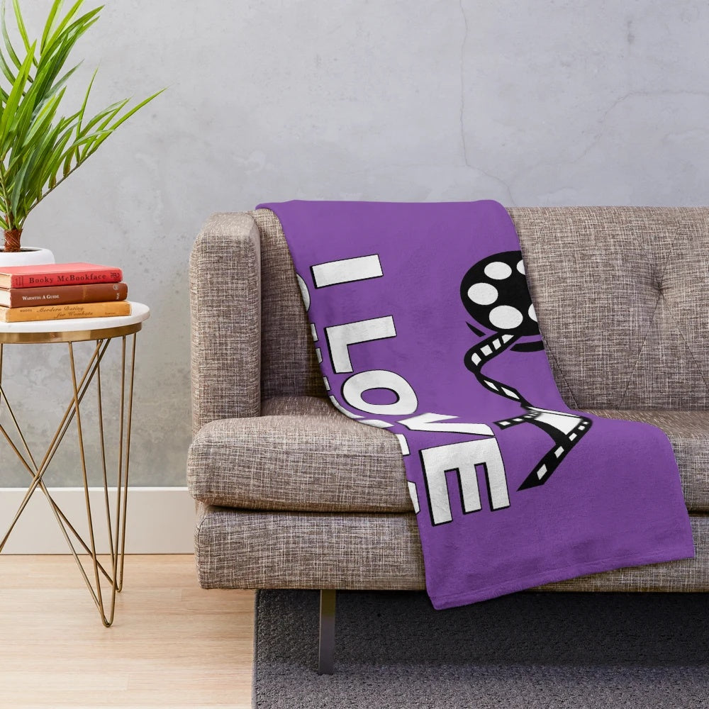 Cozy plush blanket for cinema enthusiasts