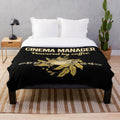 Cozy cinema manager plush blanket with coffee design
