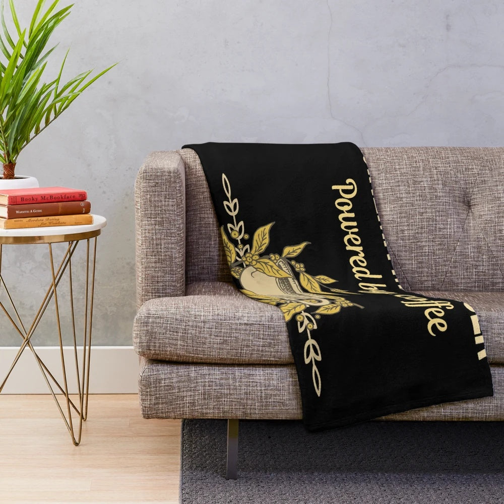 Cozy cinema manager plush blanket with coffee design