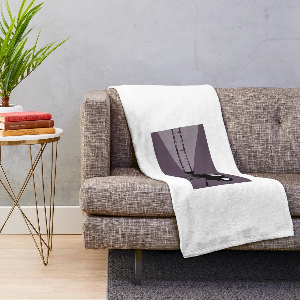 Cozy plush blanket featuring a cinema movie theme