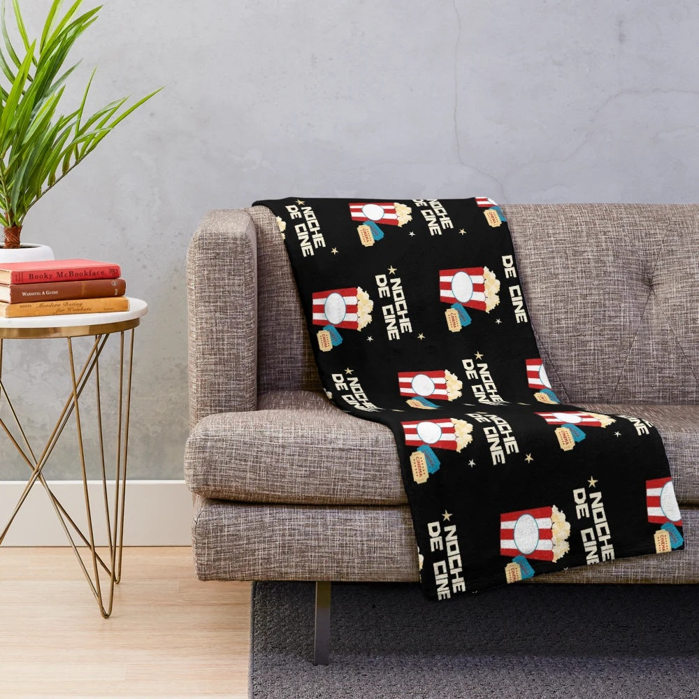 Soft and plush cinema night blanket for movie lovers