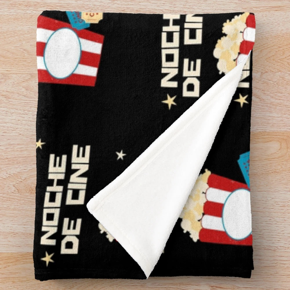 Soft and plush cinema night blanket for movie lovers