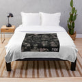 Cinema Paradiso plush blanket featuring the iconic movie's censored kissing montage