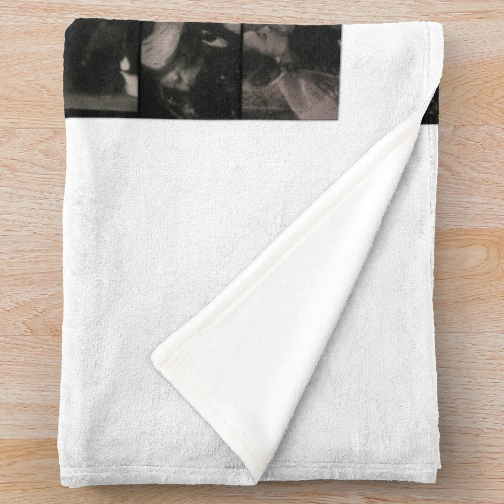 Cinema Paradiso plush blanket featuring the iconic movie's censored kissing montage