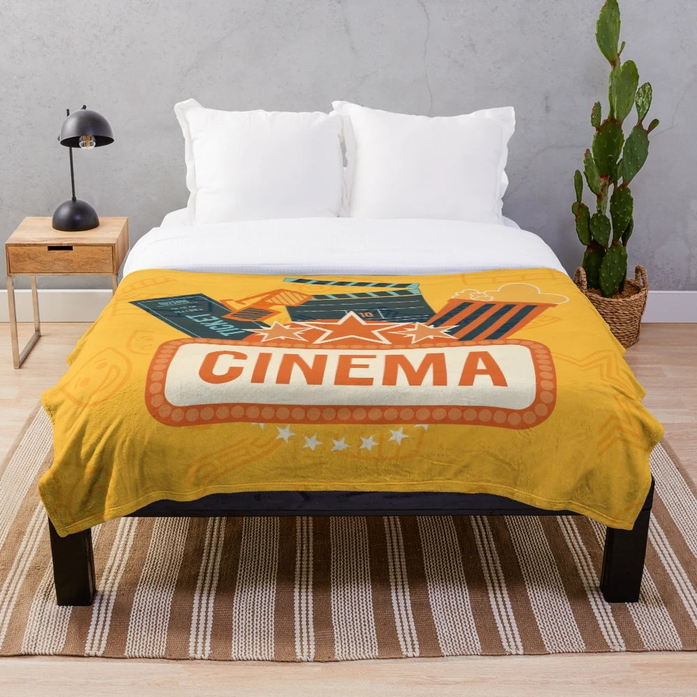Soft and comfortable plush blanket for cinema and movie lovers