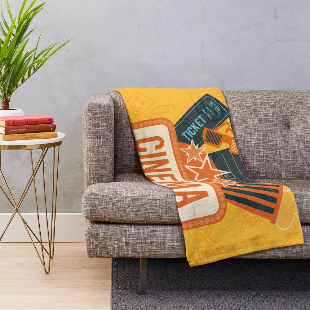 Soft and comfortable plush blanket for cinema and movie lovers