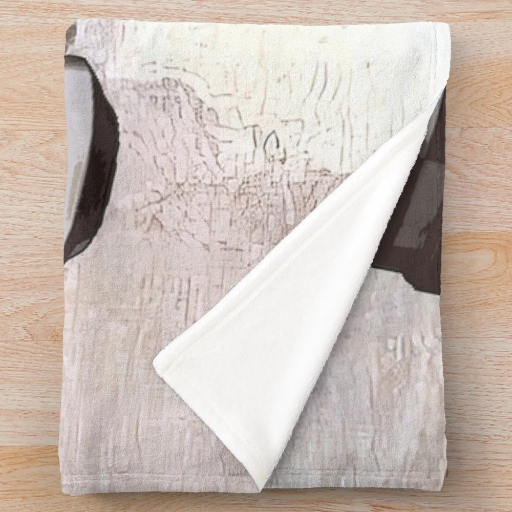 Cozy plush blanket featuring classic cinema elements