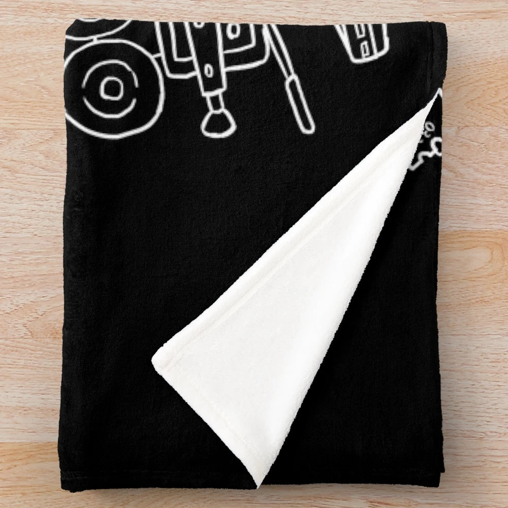 Plush cinema-themed blanket for movie enthusiasts