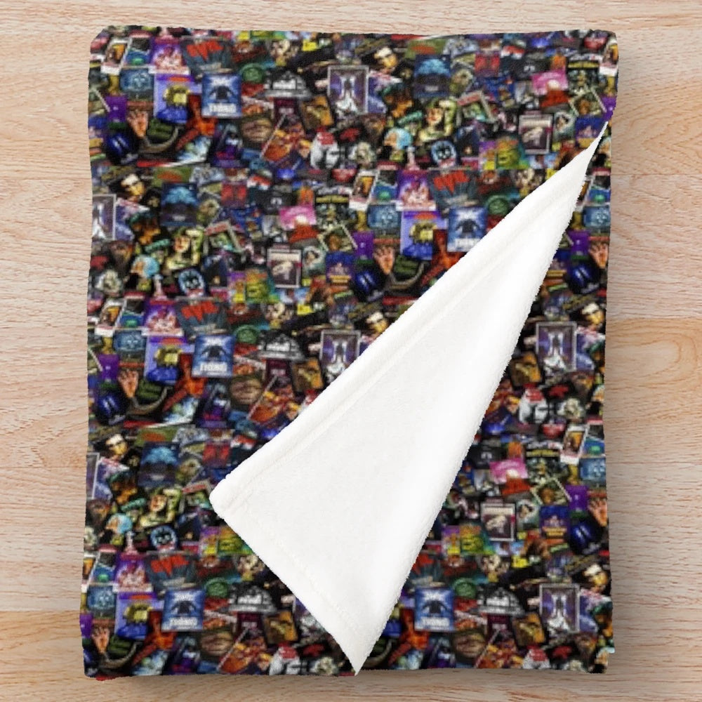 Soft and plush cinema-themed blanket for movie lovers