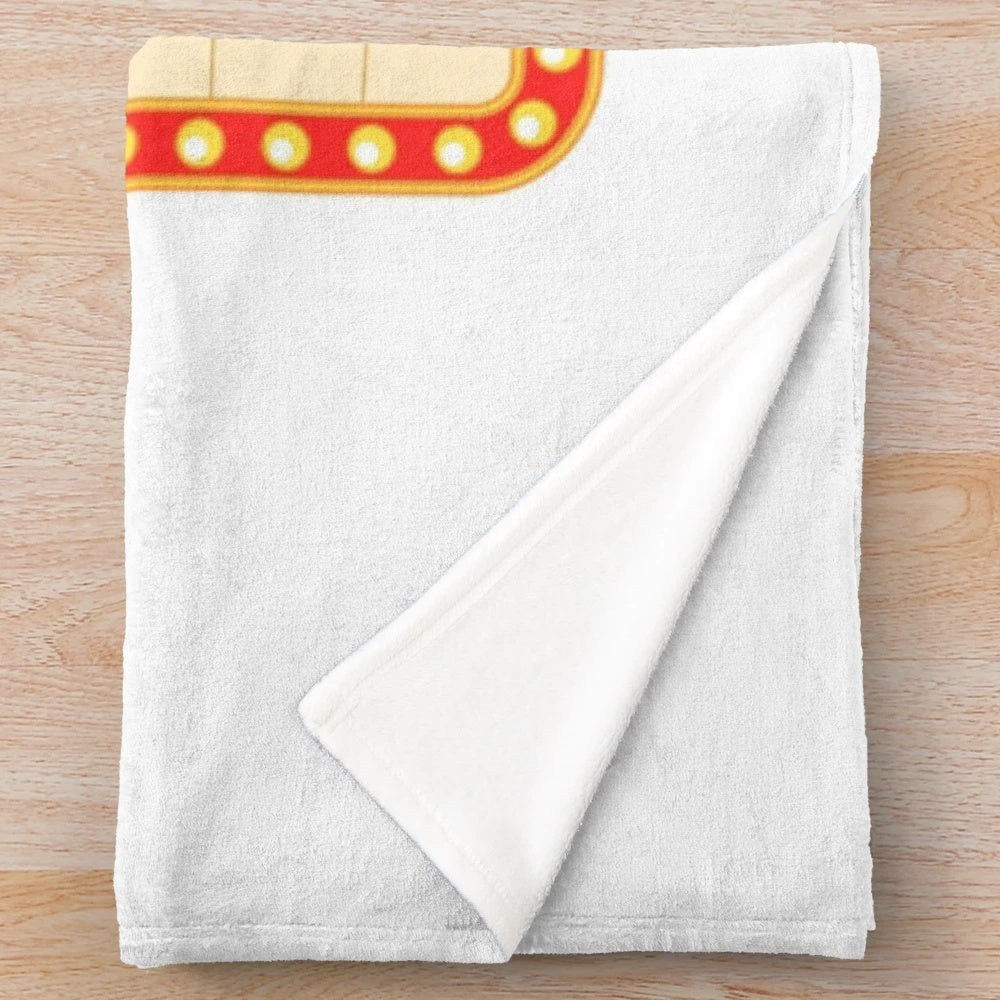 Cozy cinema-themed plush blanket