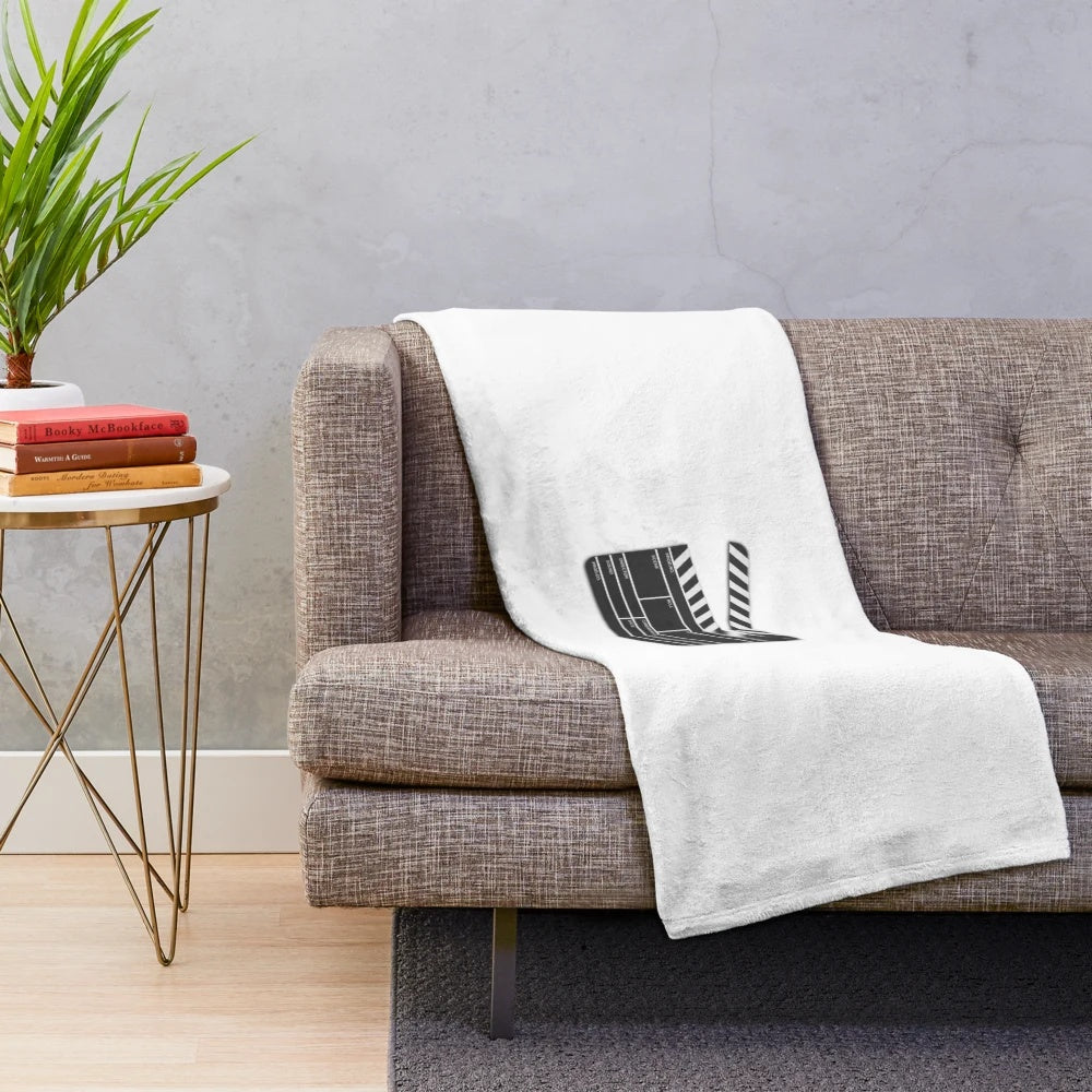 Cozy cinema plush blanket with movie-inspired design