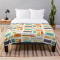 Cozy cinema tickets plush blanket with pop art design