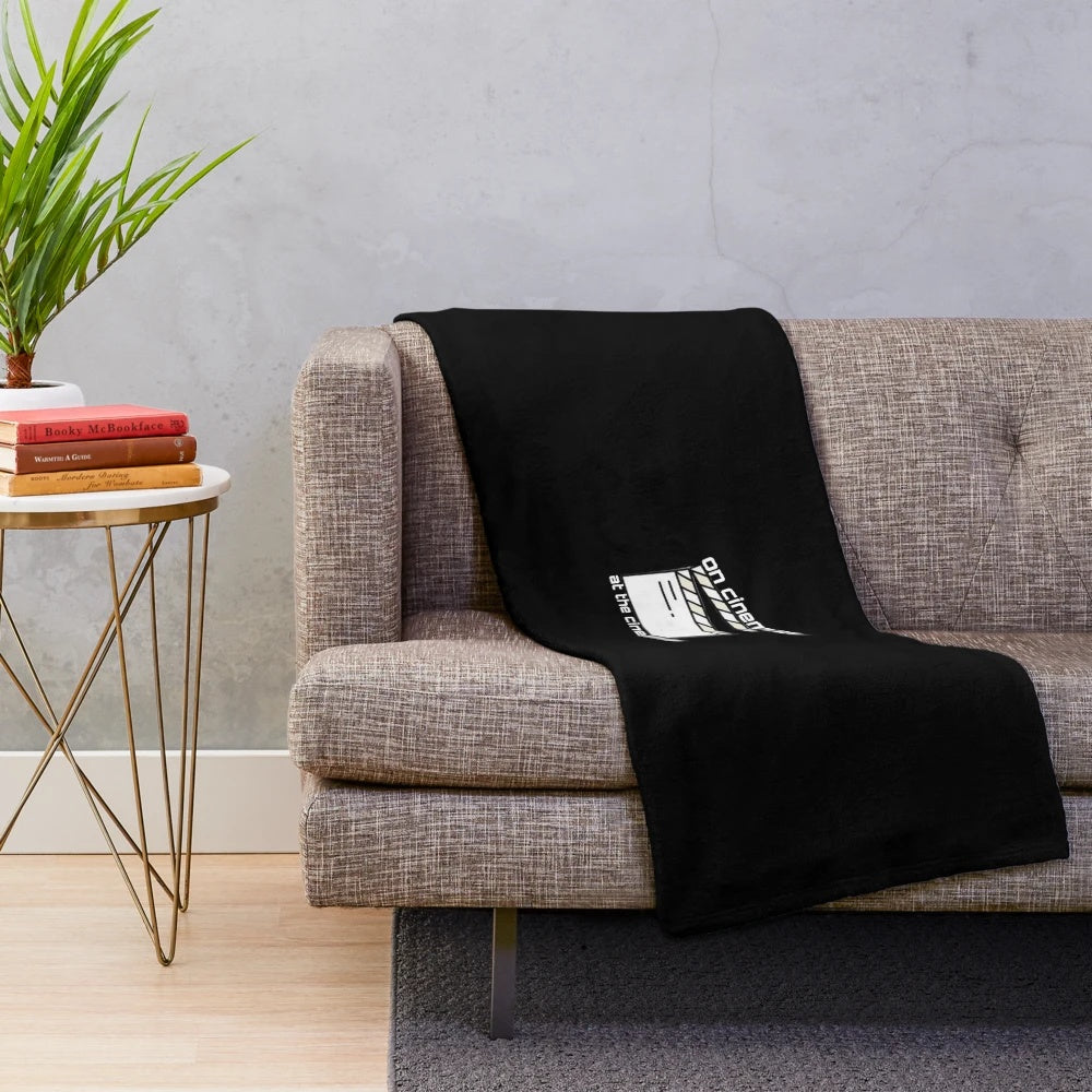 On Cinema at the Cinema inspired plush blanket for movie and comedy fans