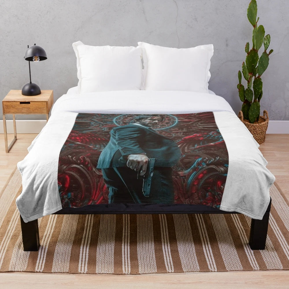 Soft and plush cinematic-themed blanket