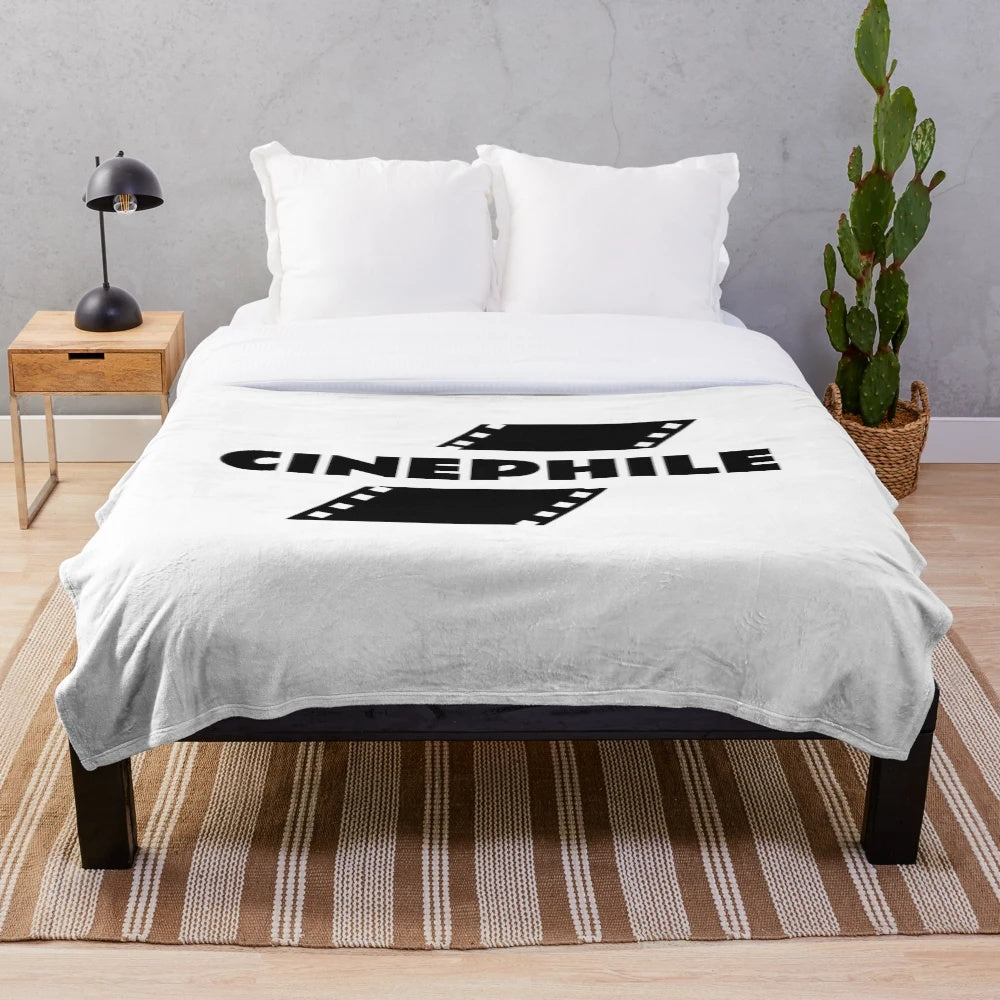 Soft and comfortable plush blanket for cinephiles and movie lovers