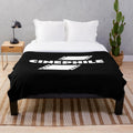 Cinephile plush blanket with a movie theme