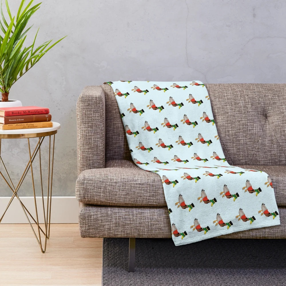 Ringmaster duck plush blanket for cozy home decor
