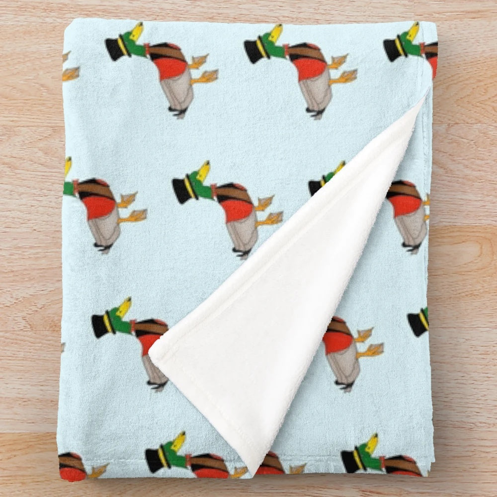 Ringmaster duck plush blanket for cozy home decor
