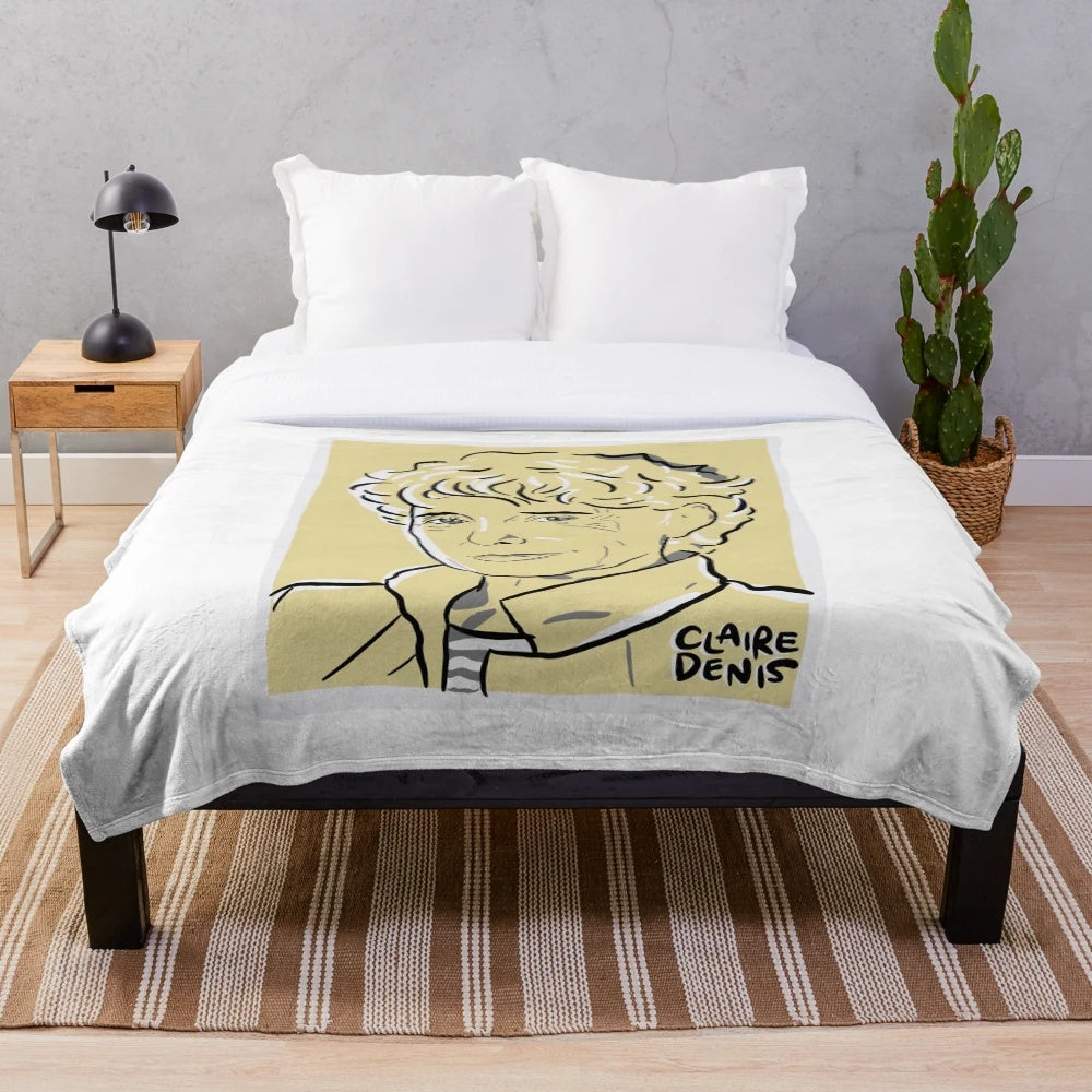 Claire Denis inspired plush blanket for world cinema enthusiasts