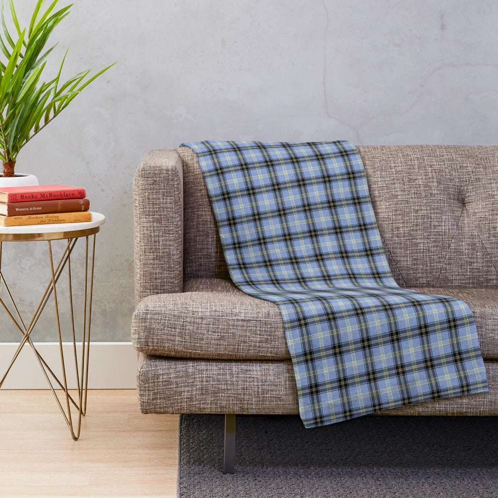 Clan Bell Tartan Plush Blanket - Soft and Comfortable Scottish Plaid Throw