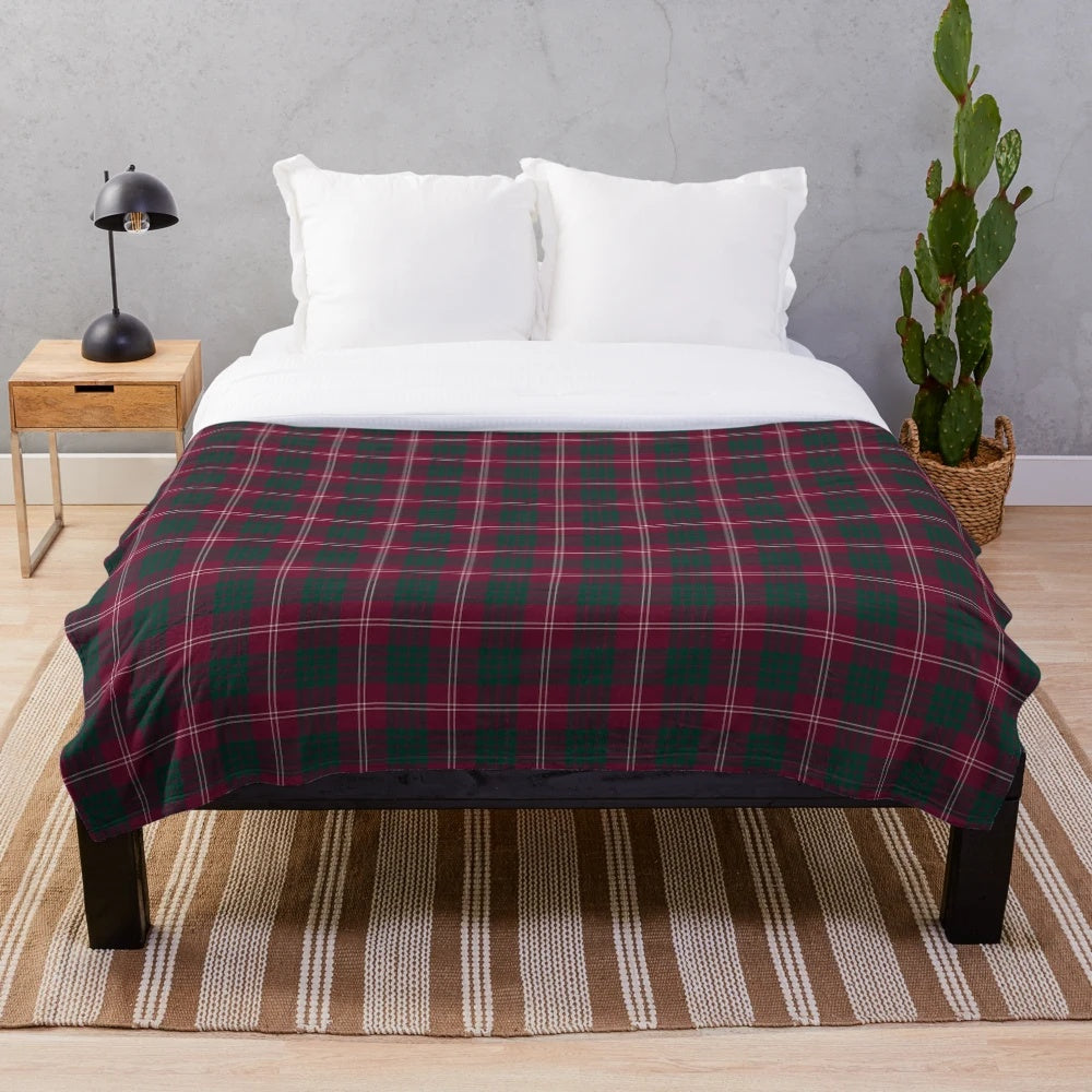 Clan Crawford tartan plush blanket