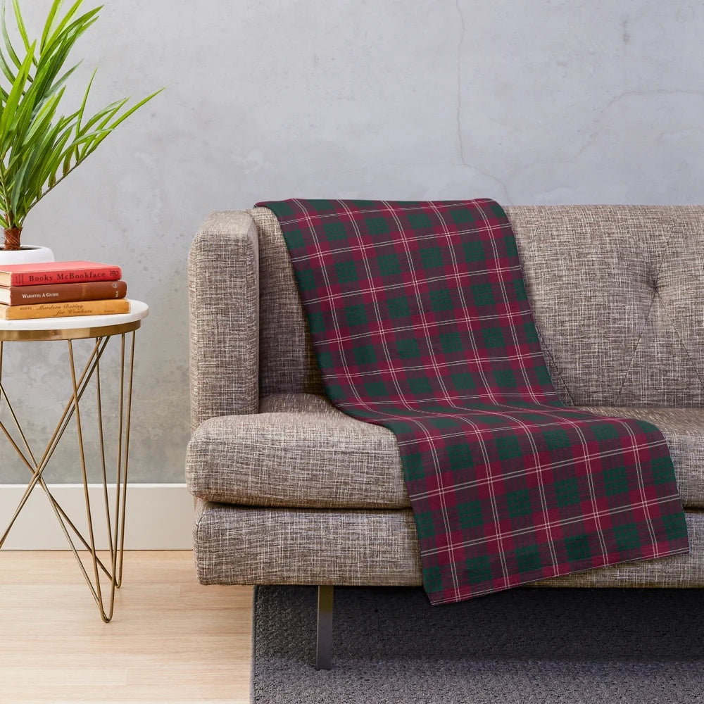 Clan Crawford tartan plush blanket