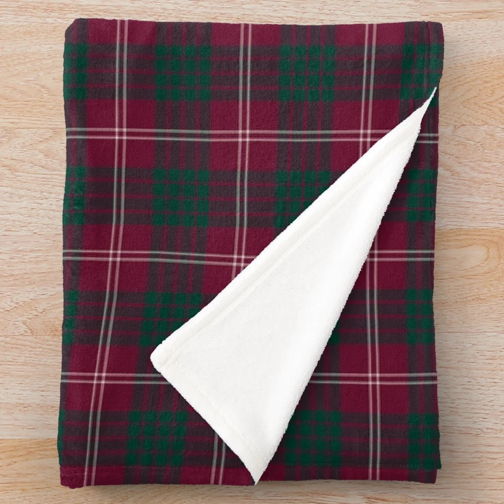 Clan Crawford tartan plush blanket