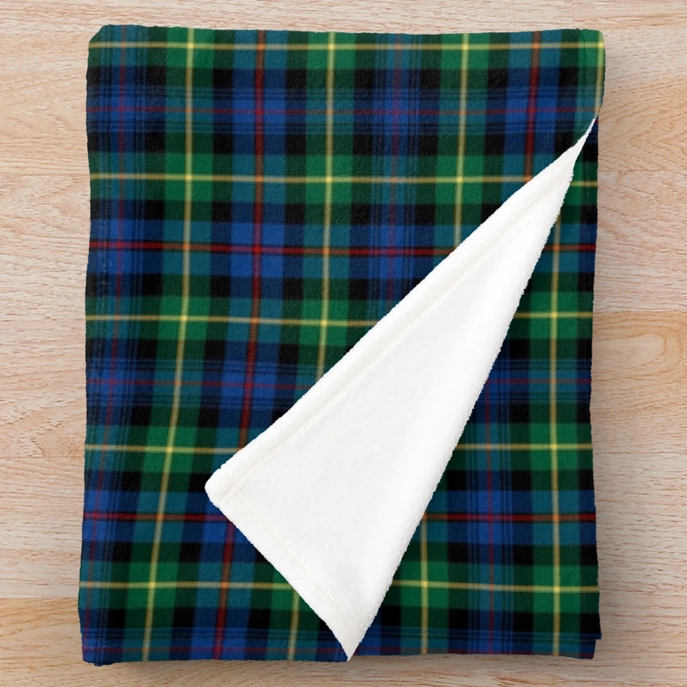 Clan Farquharson tartan plush blanket