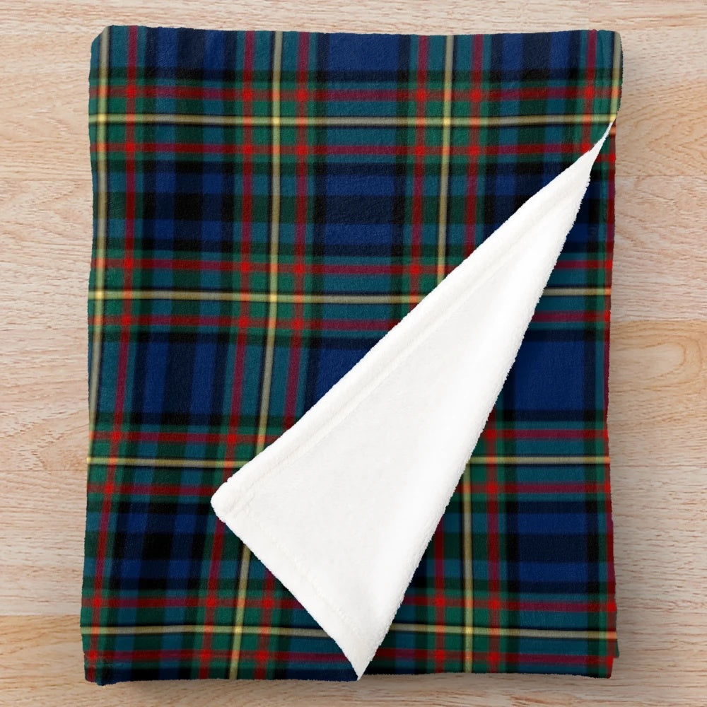 Clan Gillies tartan plush blanket with highland pattern