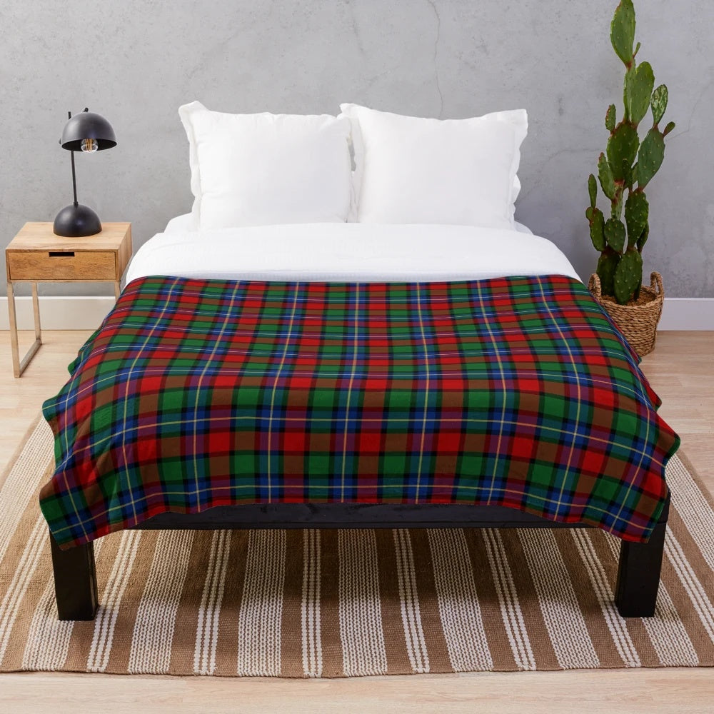 Soft and plush Clan Kilgour tartan pattern blanket