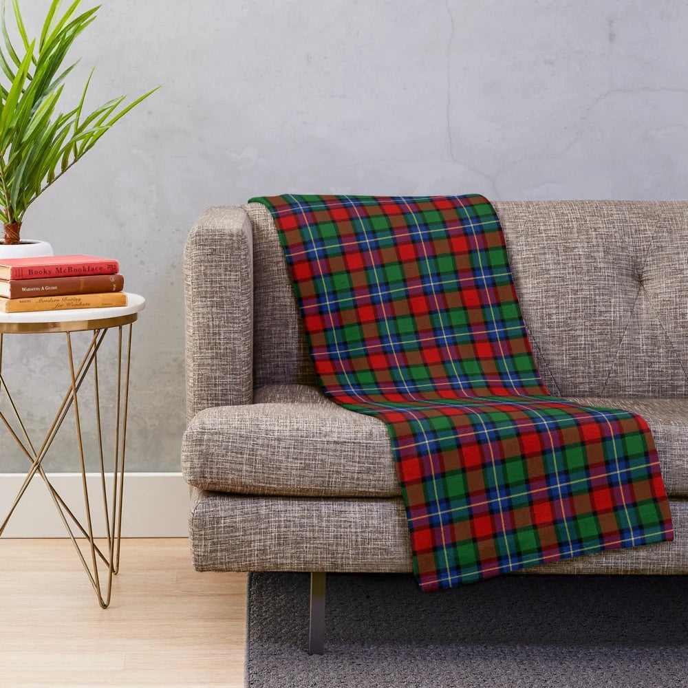 Soft and plush Clan Kilgour tartan pattern blanket