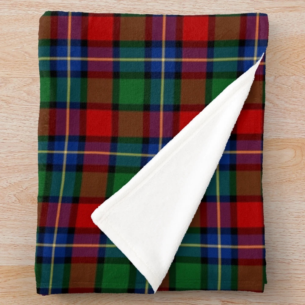 Soft and plush Clan Kilgour tartan pattern blanket