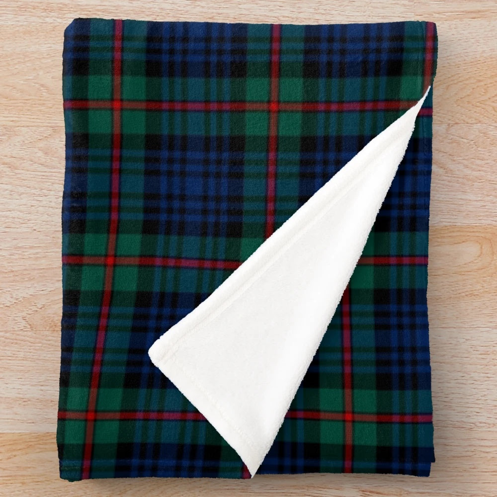 Clan MacKinlay tartan pattern plush blanket