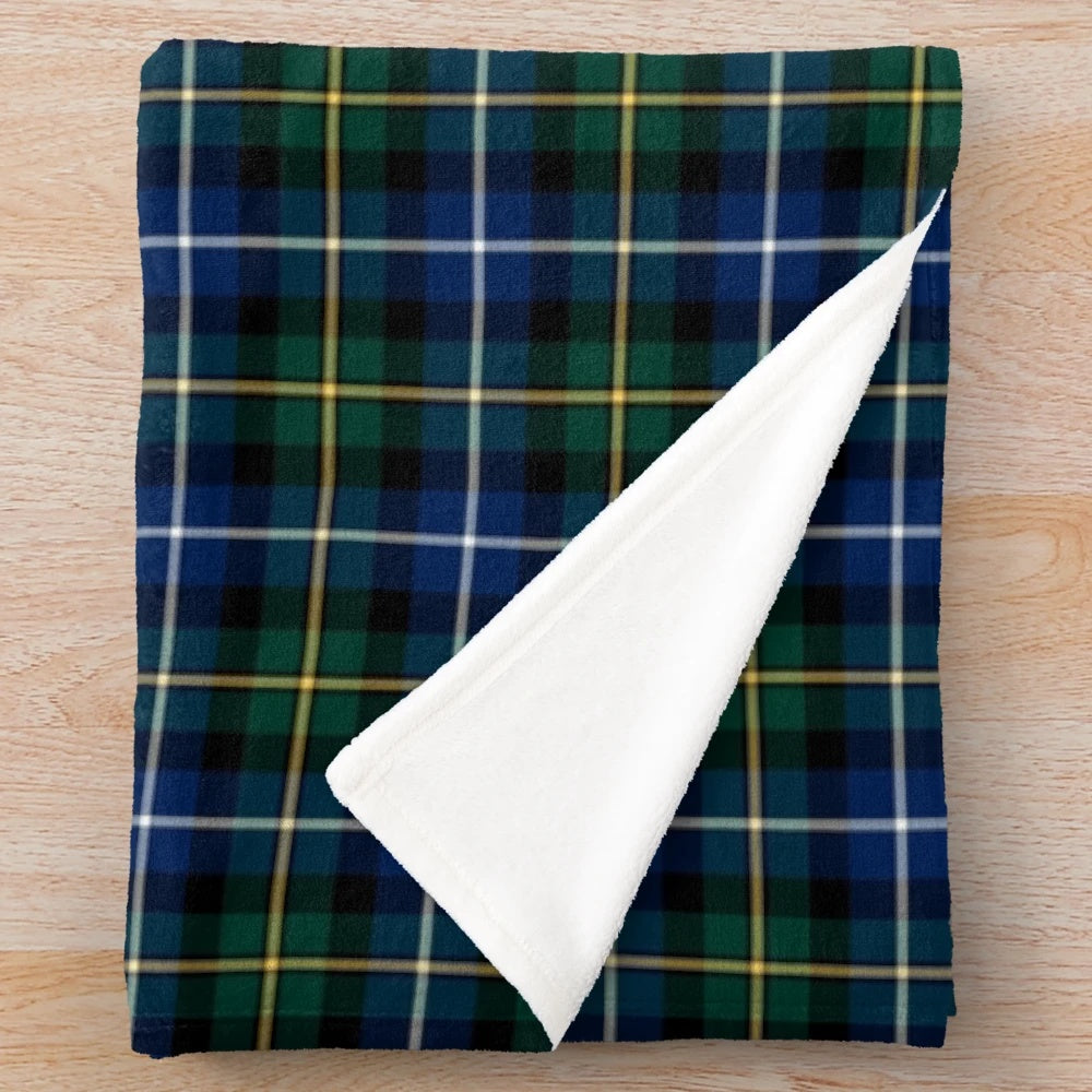 Soft and plush clan macneil tartan patterned blanket