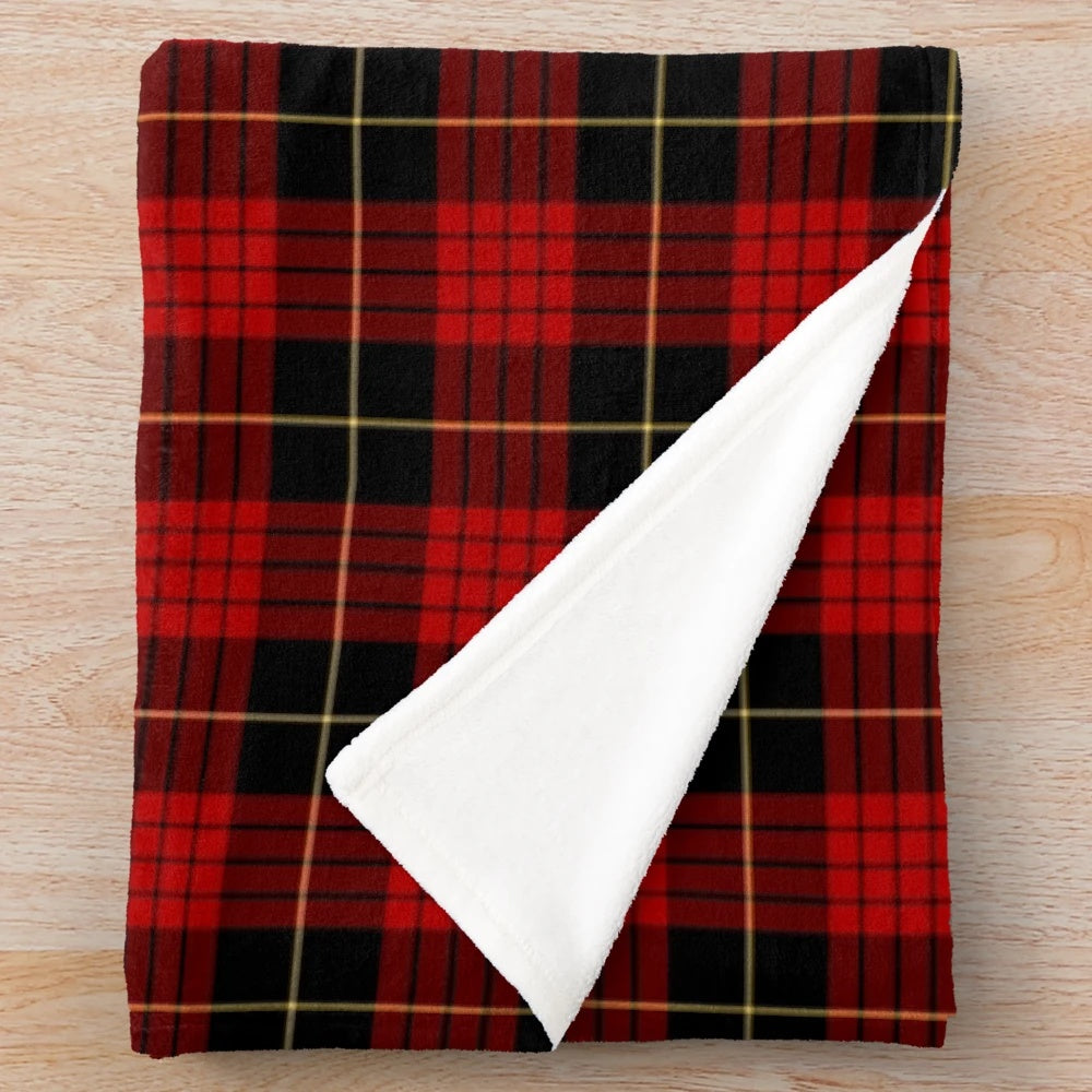 Clan MacQueen tartan plush blanket