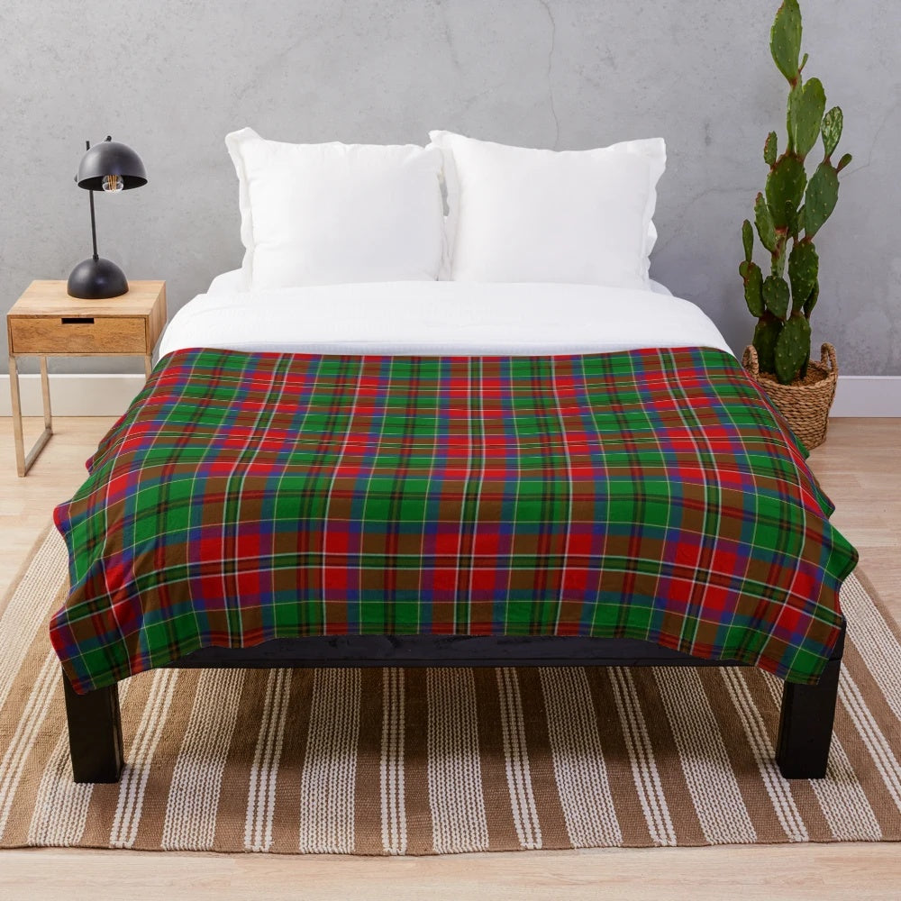 Clan McCulloch Tartan Plush Blanket showcasing Scottish heritage and highland culture