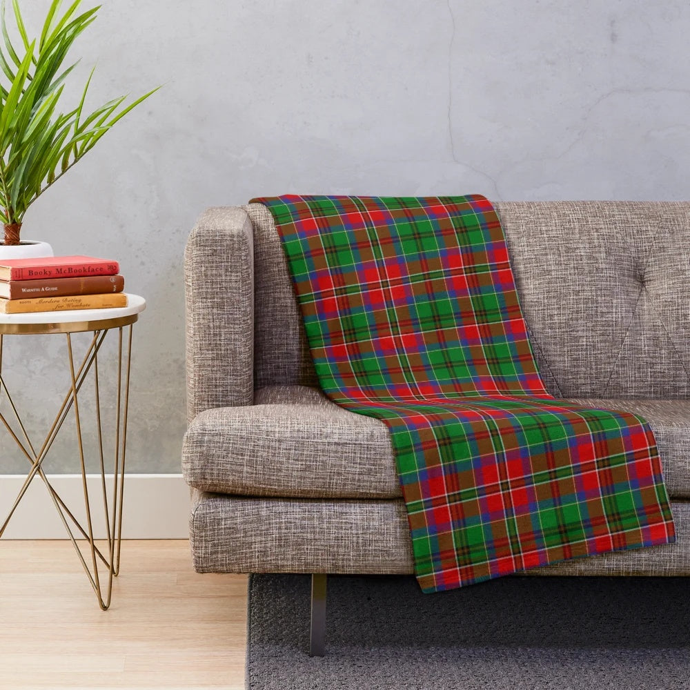 Clan McCulloch Tartan Plush Blanket showcasing Scottish heritage and highland culture