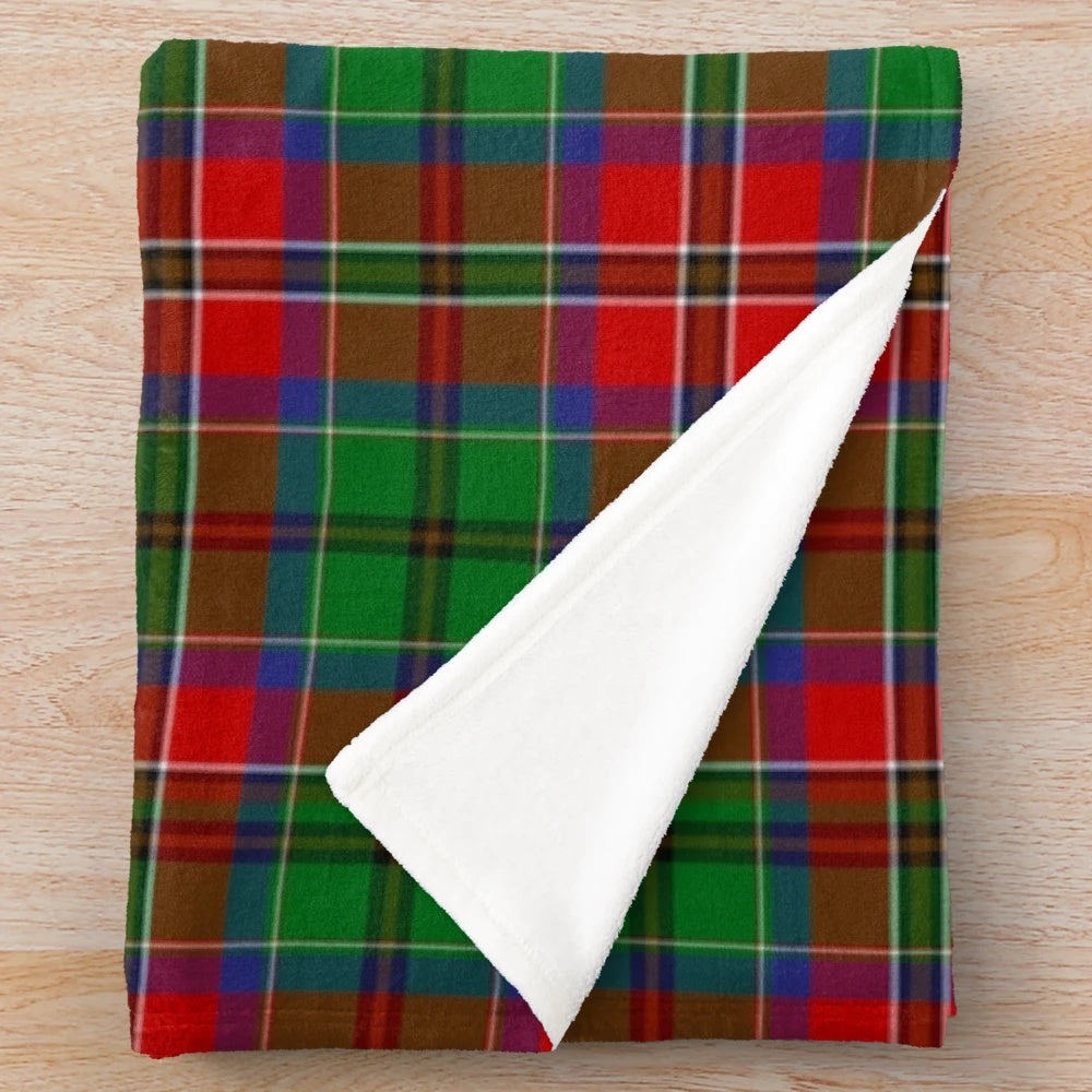 Clan McCulloch Tartan Plush Blanket showcasing Scottish heritage and highland culture