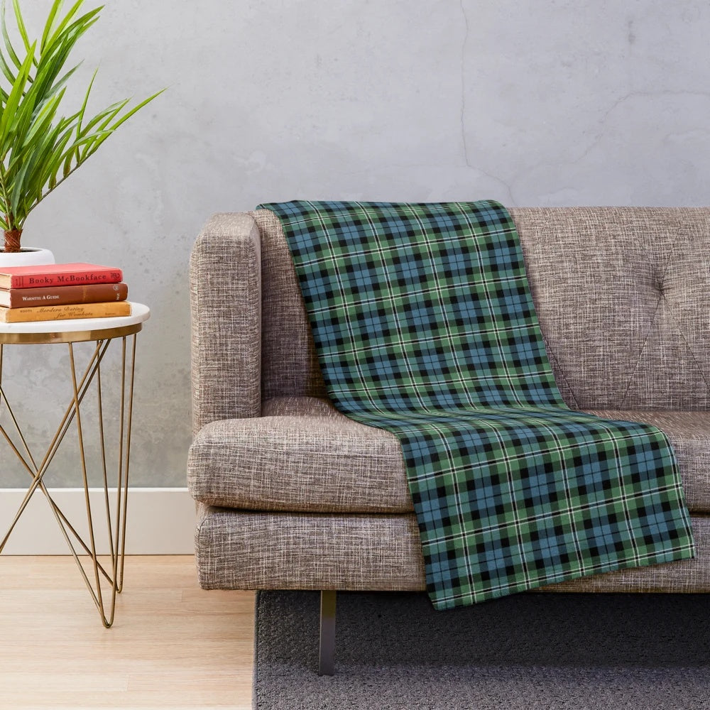 Clan Melville tartan pattern plush blanket for soft, warm home décor