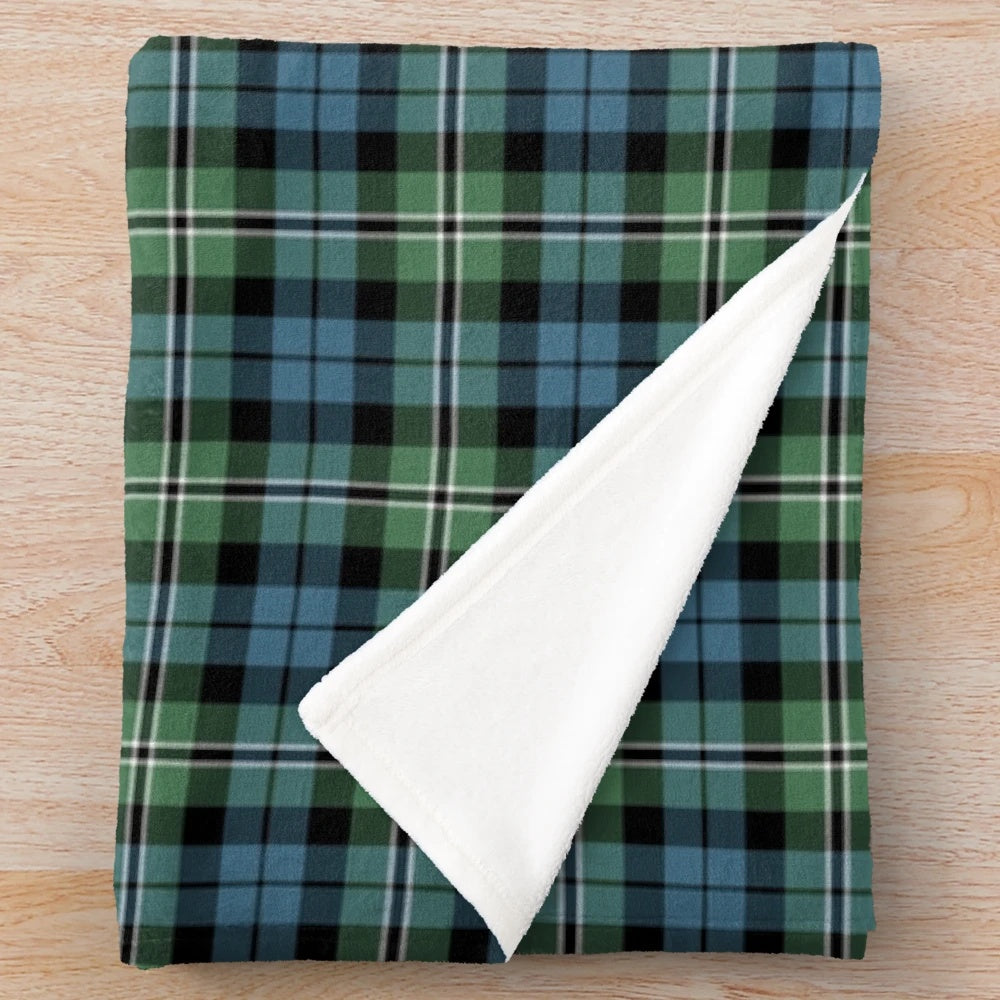 Clan Melville tartan pattern plush blanket for soft, warm home décor