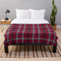Cozy plush blanket featuring a clan tartan design for Scottish heritage and pride