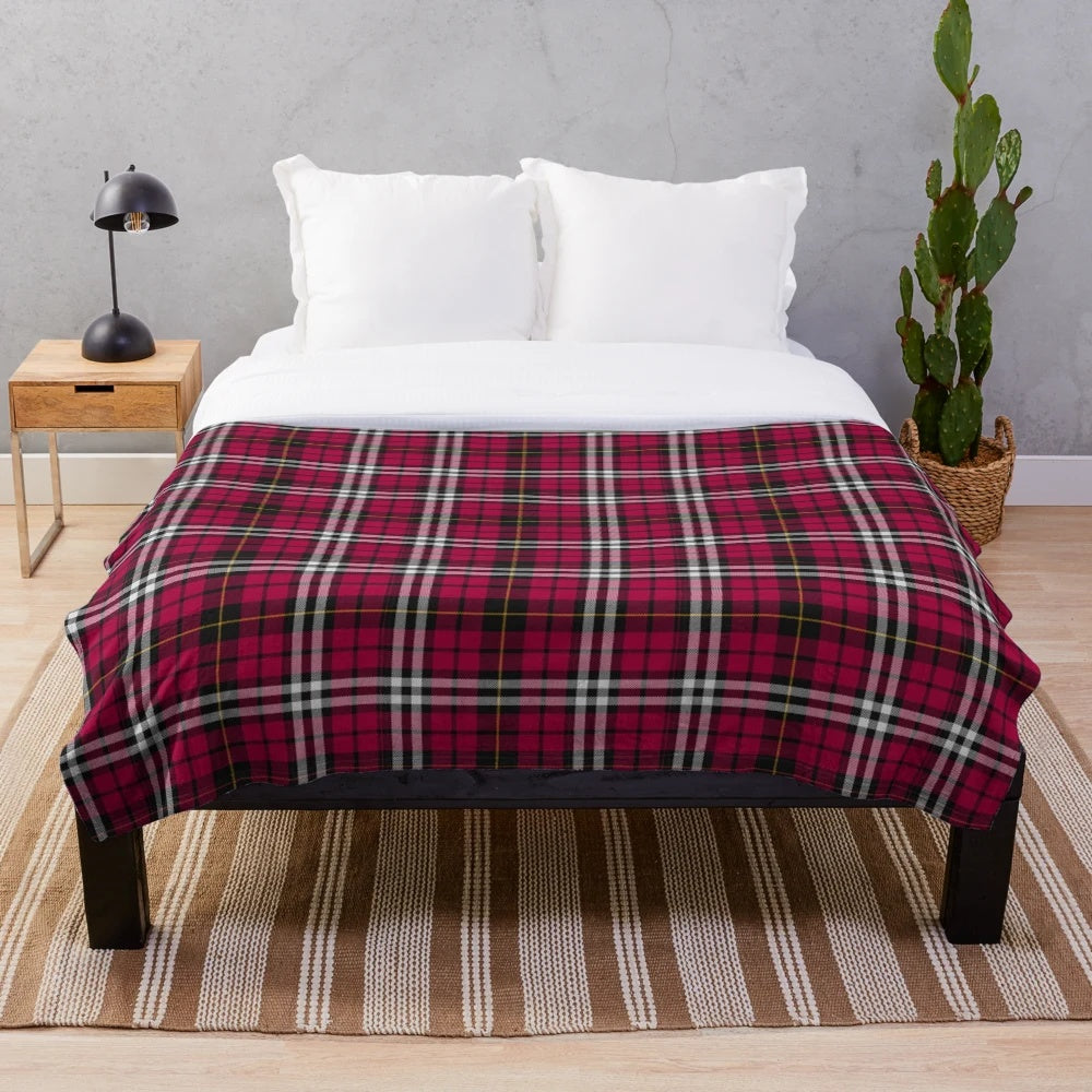 Cozy plush blanket featuring a clan tartan design for Scottish heritage and pride