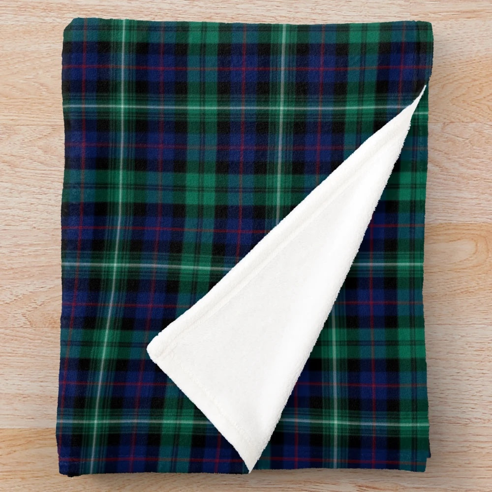 Clan Urquhart tartan plush blanket