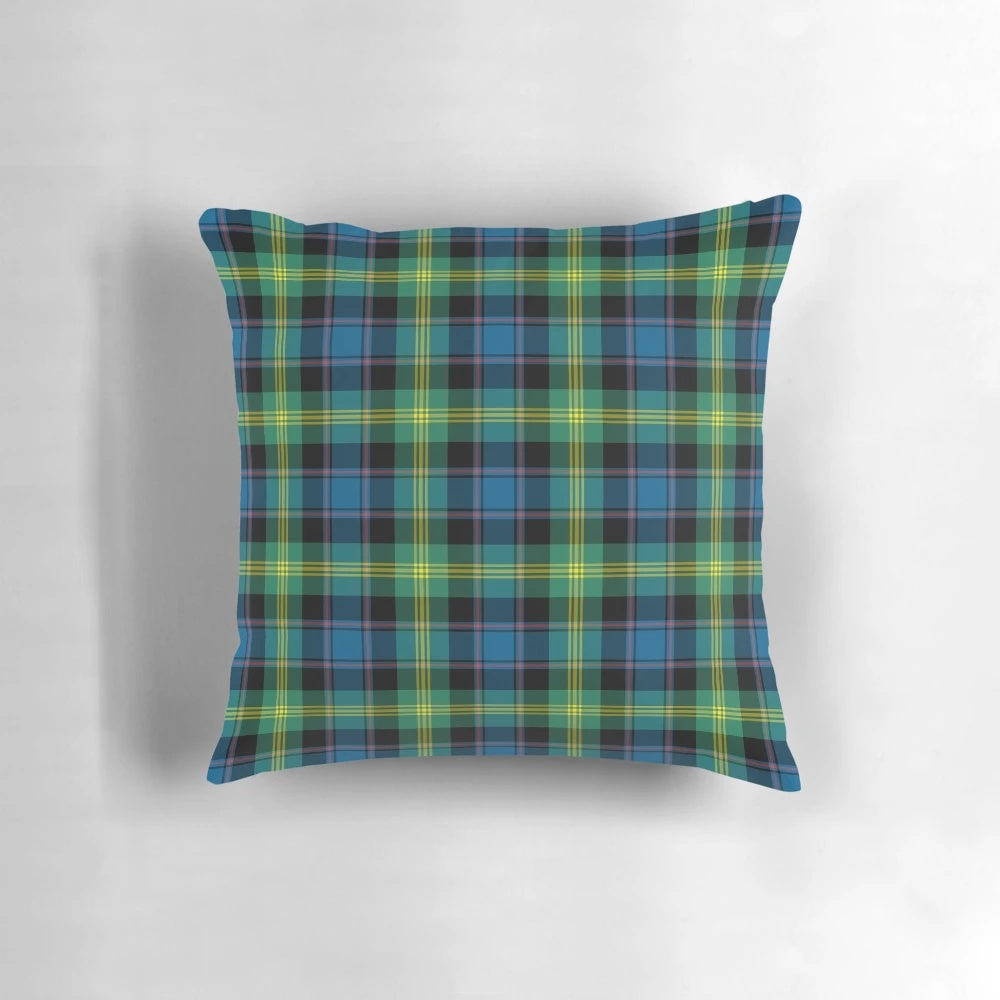 Clan Watson tartan pattern pillow, a stylish Scottish home decor accent