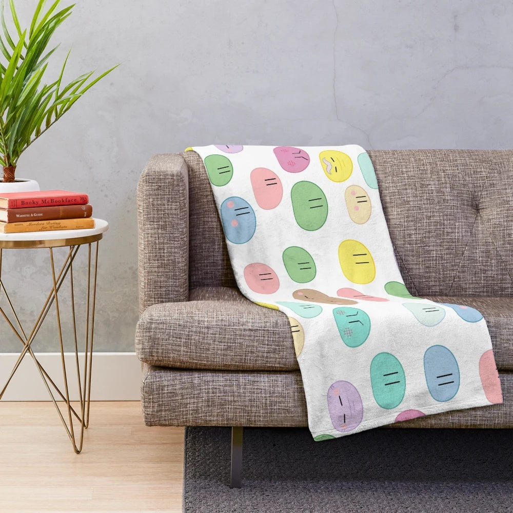 Dango Daikazoku - The Big Dango Family Plush Blanket featuring characters from the anime series Clannad