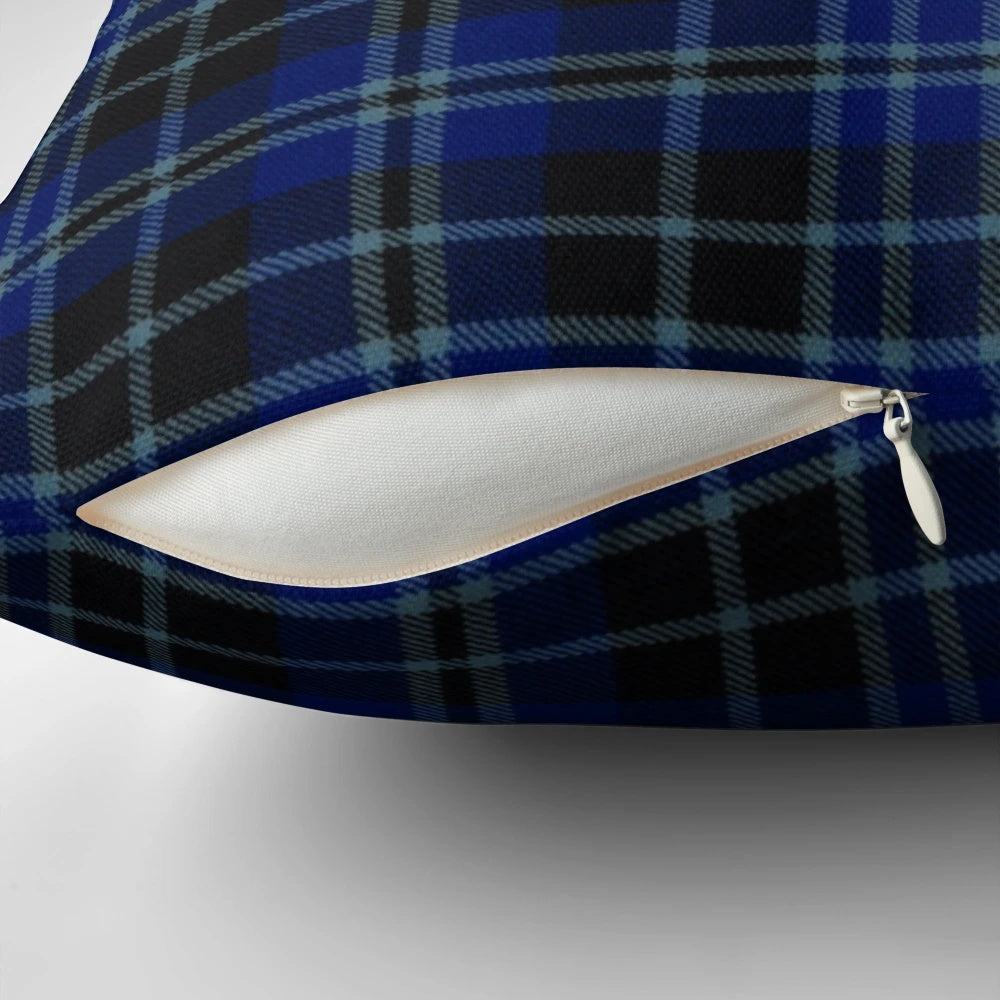 Clark Scottish tartan pattern pillow with a plaid design representing Scottish highland clans